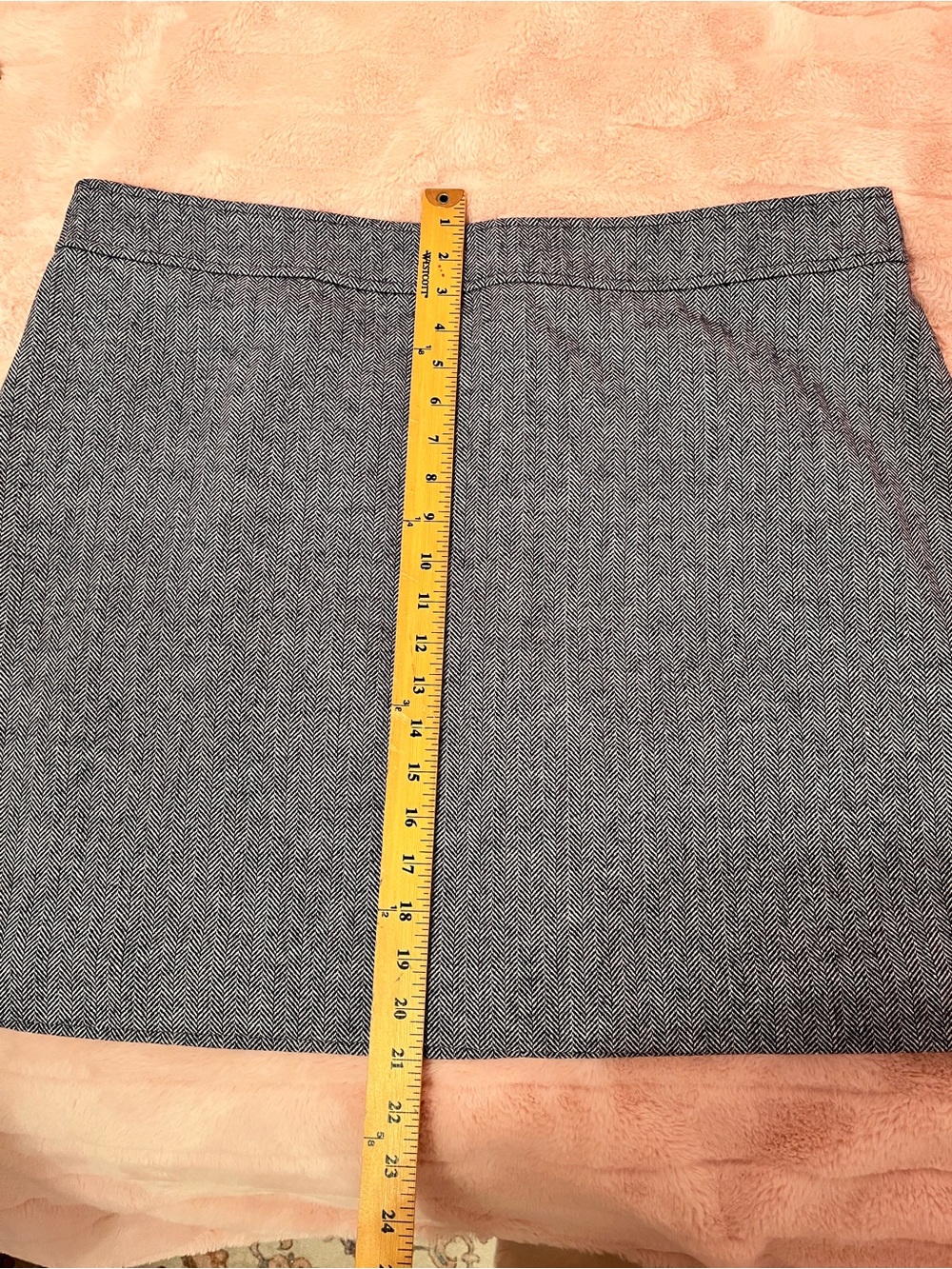 J. Crew Gray Herringbone Mini Skirt
